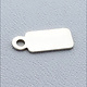 208S-09 = Sterling Silver Chain Tag Rectangle 9.1x4.8mm 1 Closed Ring (Pkg of 5)