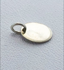 208S-11 = Oval Chain Tag Sterling Silver 7.3x5.5mm with RING (Pkg 10)