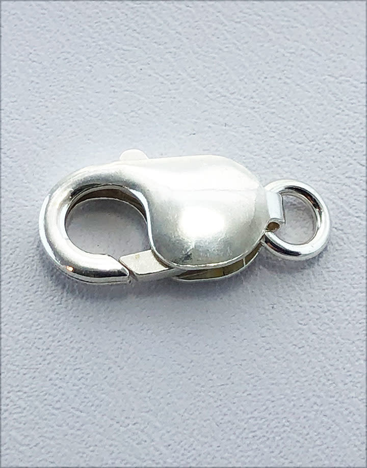 912S-07 = Lobster Clasp with Ring Sterling Silver 8.2x16mm (EACH)