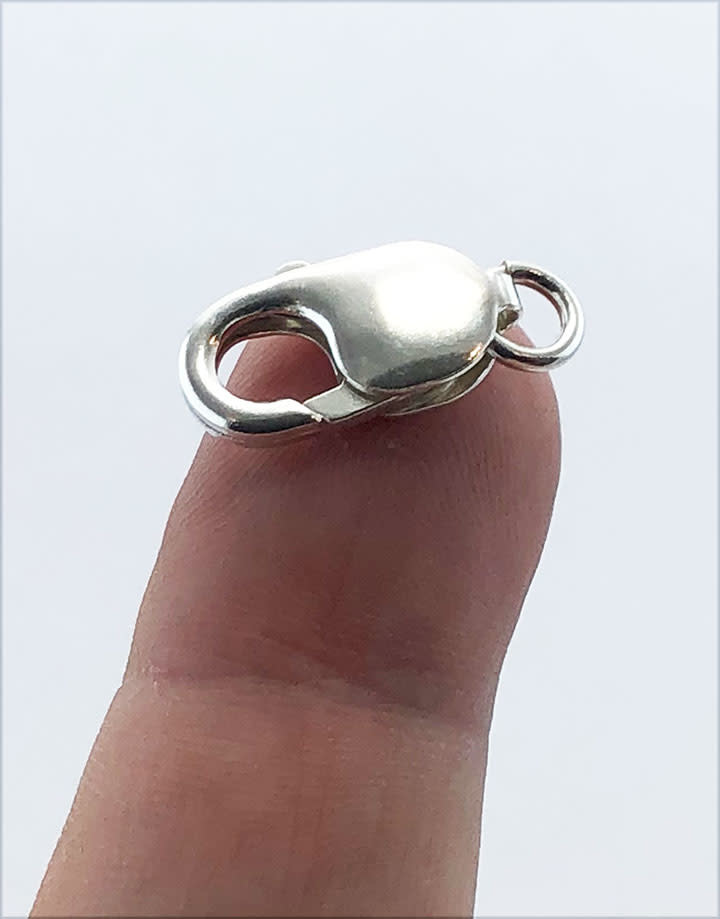 912S-08 = Lobster Clasp with Ring Sterling Silver 9.3x18mm (EACH)