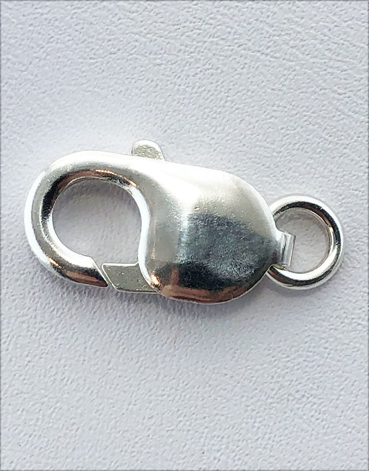 912S-08 = Lobster Clasp with Ring Sterling Silver 9.3x18mm (EACH)