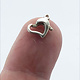 912S-50 = STERLING SILVER - CLASP HEART SHAPE-8x9.5MM (EACH)