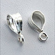 910S-37 = Sterling Silver Bail with Loop 3.0 x 6.5mm (Pkg of 4)