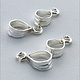 910S-37 = Sterling Silver Bail with Loop 3.0 x 6.5mm (Pkg of 4)