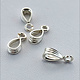 910S-36 = Sterling Silver Bail with Loop 2.3 x 5.5mm (Pkg of 4)
