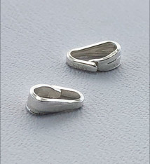 910S-12 = Sterling Silver Clip On Bail 2.7mm Opening 6.5mm Height (Pkg of 10)