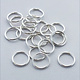 907S-6.5 = Closed Jump Ring Sterling Silver 6.5mm IDx.030'' (21ga) Wire (Pkg of 20)