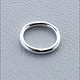 907S-4.5 = Closed Jump Ring Sterling Silver 4.5mm IDx.030'' (21ga) Wire (Pkg of 20)