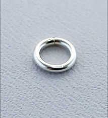 907S-3.25 = Closed Jump Ring Sterling Silver 3.3mm IDx.035'' (19ga) Wire (Pkg of 20)
