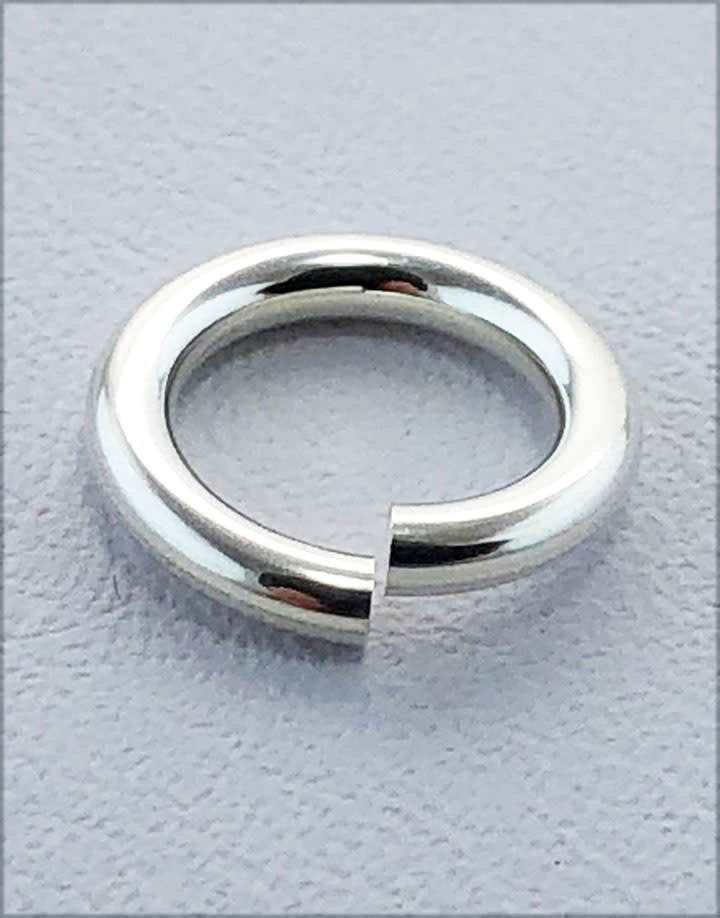 906S-10.0 = Jumplock Sterling Silver 10mm OD x 14ga (Pkg of 5)