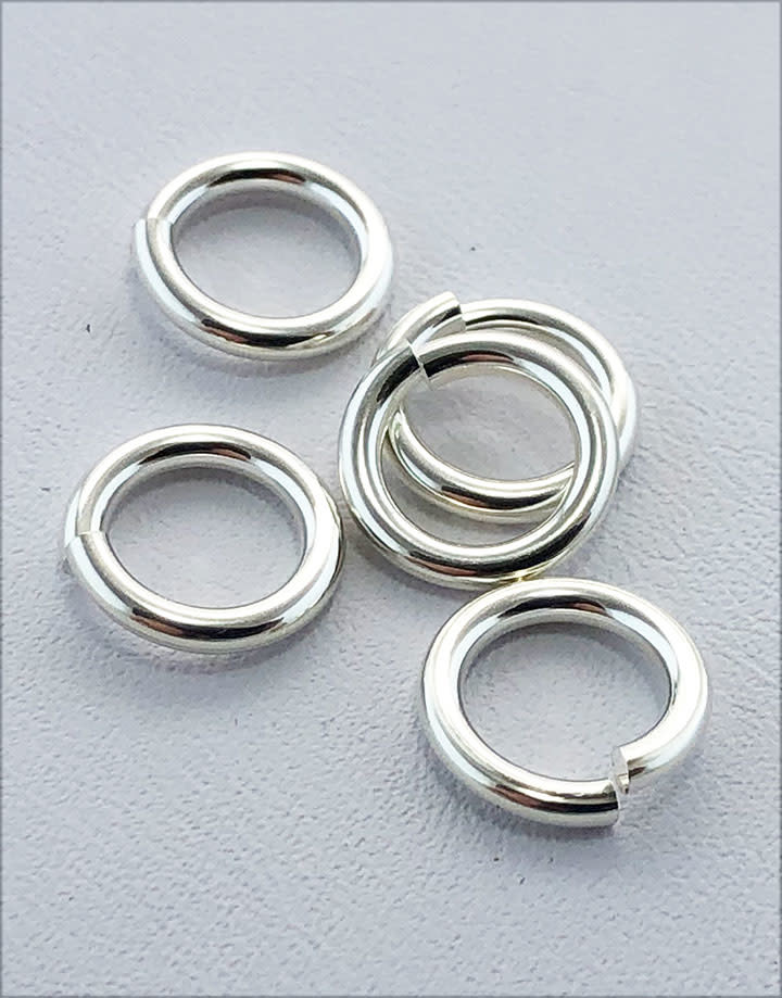 906S-10.0 = Jumplock Sterling Silver 10mm OD x 14ga (Pkg of 5)