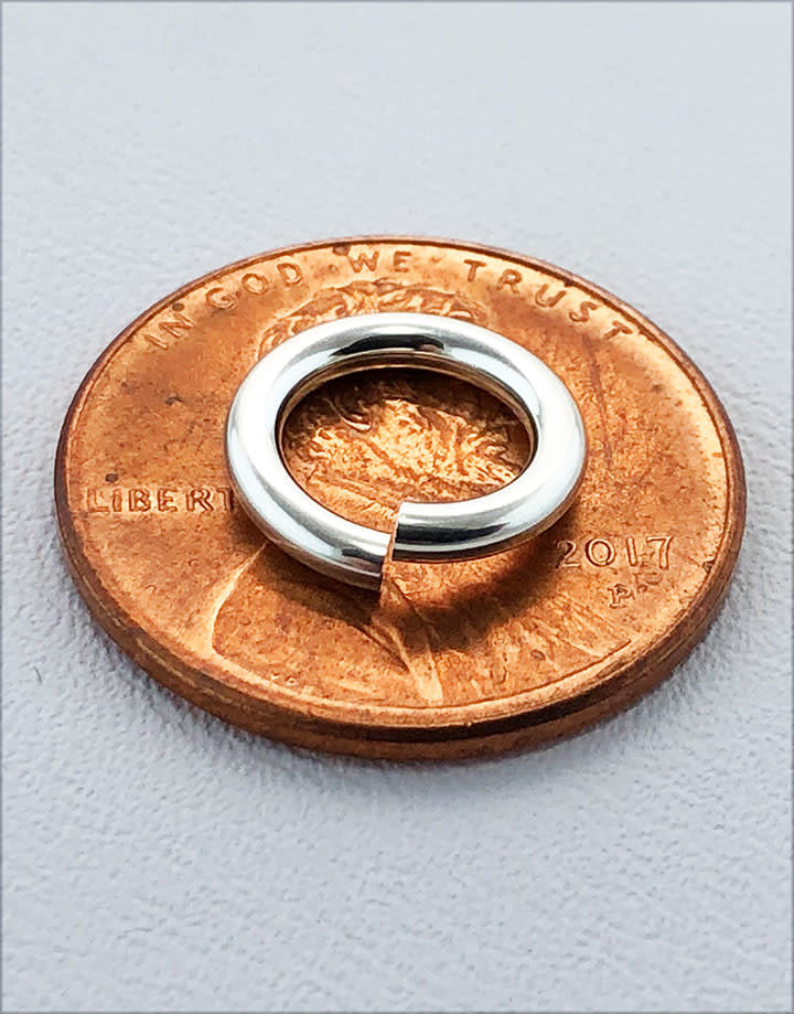 906S-10.0 = Jumplock Sterling Silver 10mm OD x 14ga (Pkg of 5)
