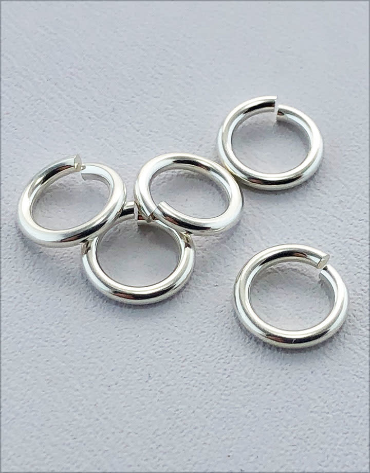 906S-8.0 = Jumplock Sterling Silver 8mm OD x 16ga  (Pkg of 5)