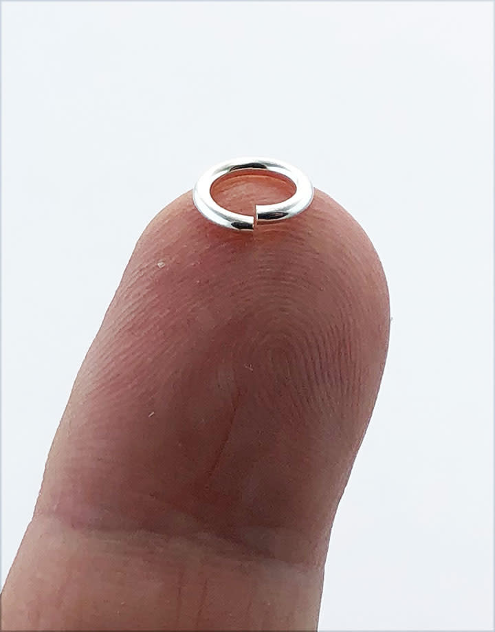 906S-8.0 = Jumplock Sterling Silver 8mm OD x 16ga  (Pkg of 5)