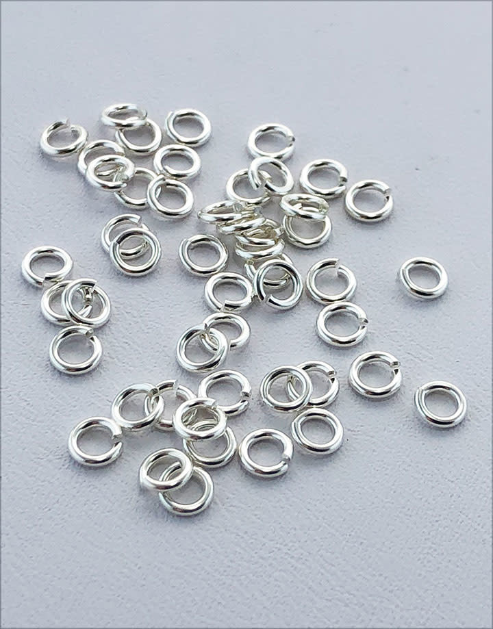 906S-4.0 = Jumplock Sterling Silver 4mm OD x 20ga  (Pkg of 50)