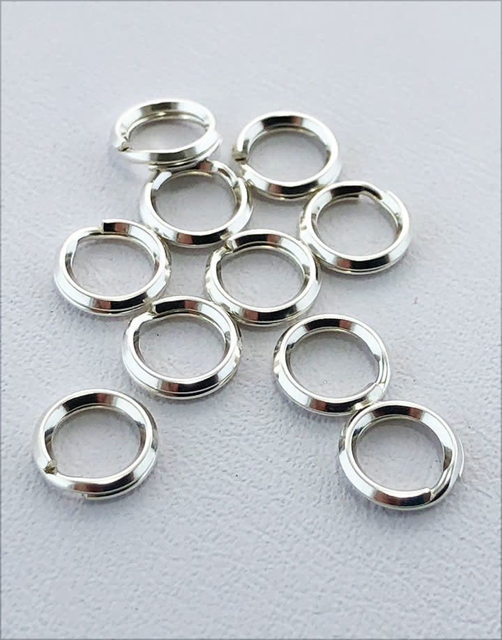 901S-03 = Round Split Ring Sterling Silver 6.2mm (Pkg of 10)