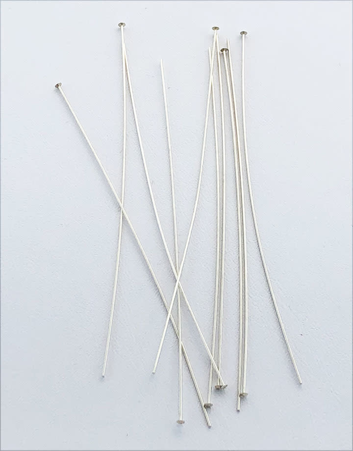 807S-08 = Head Pin Sterling Silver 3''x.020'' (24ga/.5mm) (Pkg of 10)