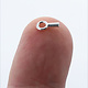 585S-71 = Crimp Tube 1.9mm with Ring 1.2mm ID Sterling Silver (Pkg of 10)