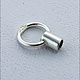 585S-72 = Crimp Tube 3.5mm with Ring 1.5mm ID Sterling Silver (Pkg of 10)