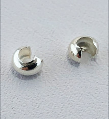 585S-20 = Crimp Cover Sterling Silver 3mm (Pkg of 50)