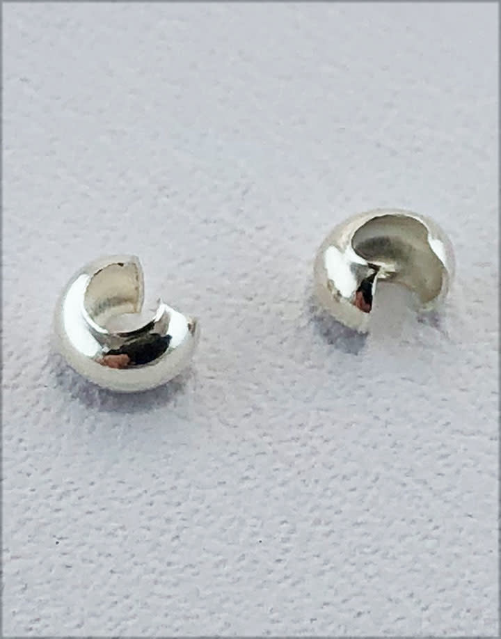 585S-20 = Crimp Cover Sterling Silver 3mm (Pkg of 20)