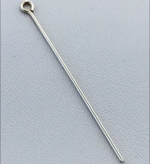 808S-17 = Sterling Silver Eye Pin 1.5'' x .030'' (20ga/.8mm) Wire (Pkg of 10)