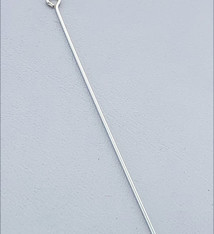 808S-12 = Sterling Silver Eye Pin 2'' x .025'' (22ga/.65mm) Wire (Pkg of 10)
