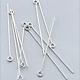 808S-11 = Sterling Silver Eye Pin 1.5'' x .025'' (22ga/.65mm) Wire (Pkg of 10)