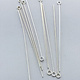 808S-06 = Sterling Silver Eye Pin 2'' x .020'' (24ga/.5mm) Wire (Pkg of 10)