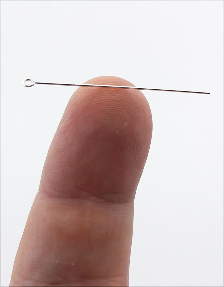808S-05 = Sterling Silver Eye Pin 1.5'' x .020'' (24ga/.5mm) Wire (Pkg of 10)