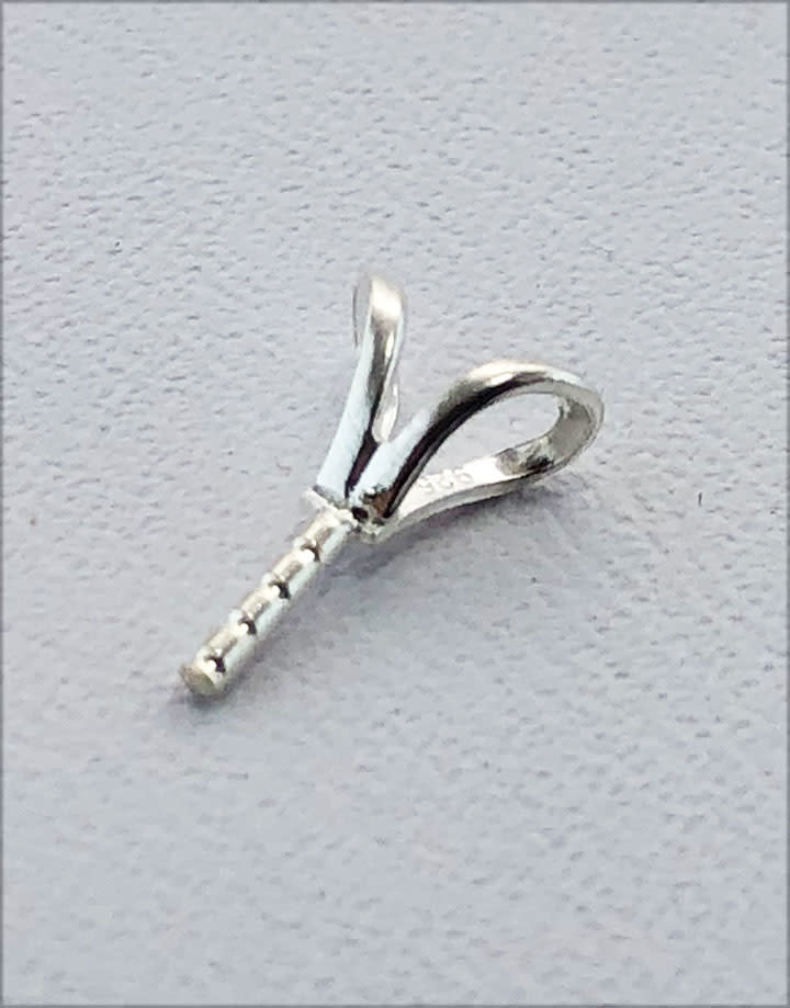 972S-01 = Sterling Silver 4.8mm Bail with 4mm Peg (Pkg of 10)