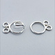 916S-02 = STERLING SILVER CLASP CIRCLE with 2 RING 9mm (EACH)