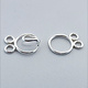 916S-02 = STERLING SILVER CLASP CIRCLE with 2 RING 9mm (EACH)
