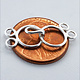 916S-02 = STERLING SILVER CLASP CIRCLE with 2 RING 9mm (EACH)