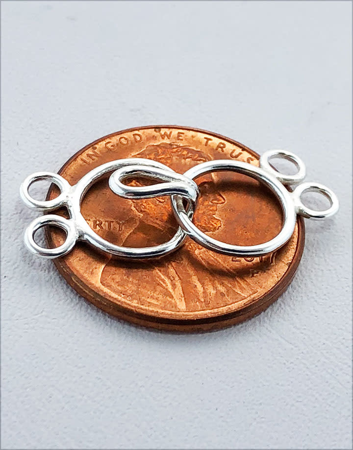 916S-02 = STERLING SILVER CLASP CIRCLE with 2 RING 9mm (EACH)