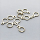 975S-01 = Sterling Silver Pendant Loop Double (.035''  & .125'' ID) Ring (Pkg of 10)