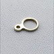 975S-01 = Sterling Silver Pendant Loop Double (.035''  & .125'' ID) Ring (Pkg of 10)