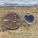 MSS1960 = Sterling Stamping HEART 14.4 x 12.1mm with TOP LOOP (19ga)