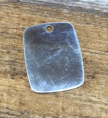 MSS2023 = Sterling Stamping RECTANGLE 18.9 x 24.3mm with TOP HOLE (20ga)