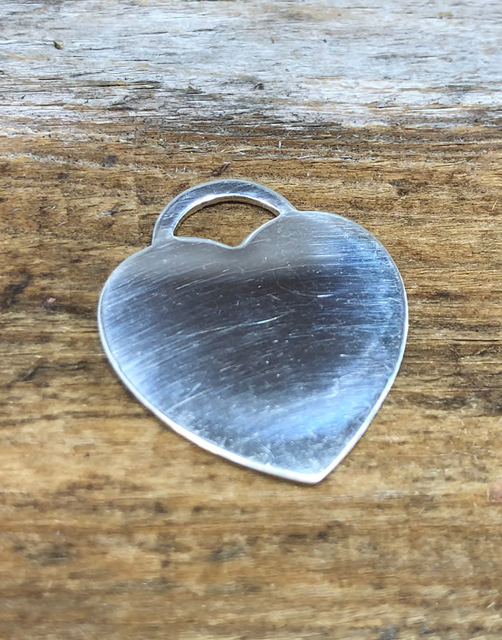 MSS2062 = Sterling Stamping HEART 23.9 x 21.8mm with TOP LOOP (20ga)