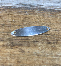 MSS2400 = Sterling Stamping OVAL CONNECTOR/ID PLATE with 2 HOLES (24ga)