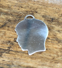 MSS2407 = Sterling Stamping Boy Head 19.7 x 15.5mm (24ga) (Pkg of 2)