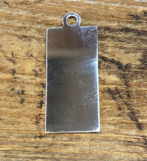 MSS2422 = Sterling Stamping RECTANGLE 24.5 x 11.5mm with TOP LOOP (24ga)