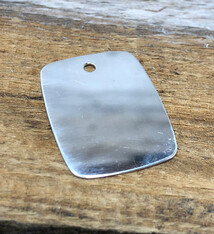 MSS2423 = Sterling Stamping RECTANGLE 18.9 x 24.3mm with TOP HOLE (24ga)