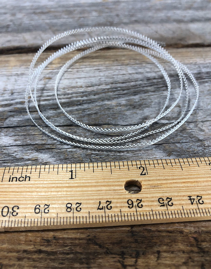 SGW06 = Sterling Gallery Wire "Beaded Swag" (Per Inch)