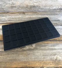 DIS1959 = Flocked Tray Inserts 36 Spaces 1-3/8'' x 1-3/4'' (Pkg of 3)