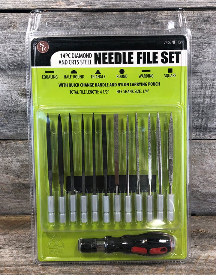 NEW WNB 10 Pc 140mm 4.1/2" Needle File Set Flat Round Triangular Files Soft Grip 