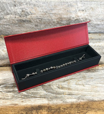 DBX4153 = Deluxe Magnetic Red/Black Bracelet/Watch Box 8-3/4'' x 2-1/4'' x 1''