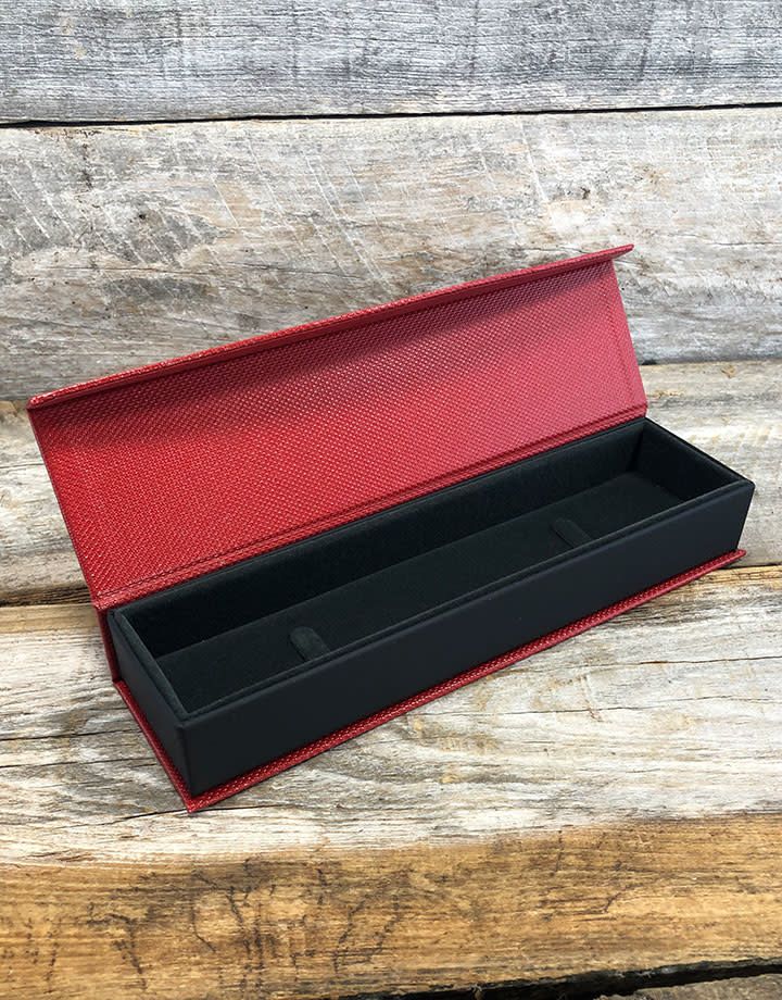 DBX4153 = Deluxe Magnetic Red/Black Bracelet/Watch Box 8-3/4'' x 2-1/4'' x 1''