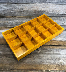 DTR2015 = Wood Tray with 15 Compartments